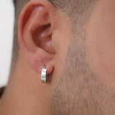 Round silver loop Stud